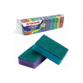 Бытовые губки для мытья посуды ЛАЙМА 10 шт. 601551 