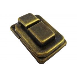 Замок для шкатулок кейсов Левша 35x25 мм, бронза У8-7049.СБ 