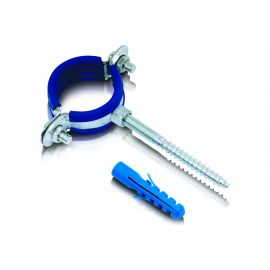 Металлический сантехнический хомут для труб 50 Blue Ocean шуруп и дюбель в компл. PPRF/MSHTS 50 
