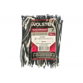 Хомут Volsten V02-1B-2,5х100-100 черный нейлон 2,5х100 100шт. 12955 