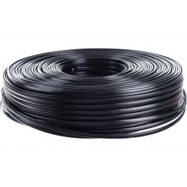 Телефонный кабель Cablexpert 4 жилы, плоский, многожильный, 100 м, черный TC1000S/bl-100m 