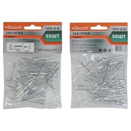 Заклепки алюминий/сталь (50 шт; 3.2х8 мм) Sturm 1070-32-8 