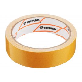 Двухсторонняя клейкая лента ЕРМАК 25 мм х 10 м, полипропилен, инд. упаковка 669-187 