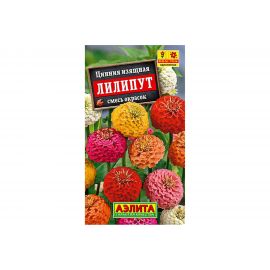 Семена Аэлита Цинния Лилипут, смесь окрасок, однолетний, 0.5 г 4601729000669 