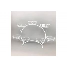 Подставка на подоконник Удачный Сезон Фиалка № 2 7 горшков, белая 2344 