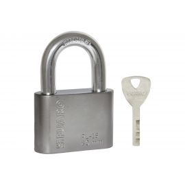 Навесной замок Fuaro PL-15-50 Nickel диск. 4 кл., блистер 42285 