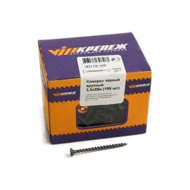 Саморез по дереву VIPКрепеж черный 3,5х55 к 155 шт 30118 VIP 