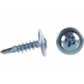 Саморез с пресс-шайбой по металлу Саморезик 4,2х16 полусфера оцинкованный сверло 1000 шт DGVs-4,2/16-1000 