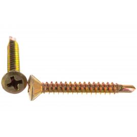 Оконный саморез Метизный двор 3,9x32 сверло, желтый, 500 шт. 4607159062987 