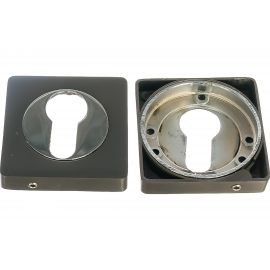 Накладка на цилиндр к ручкам BK AL 02 (матовый чёрный никель) PUERTO ET AL 02 MBN 