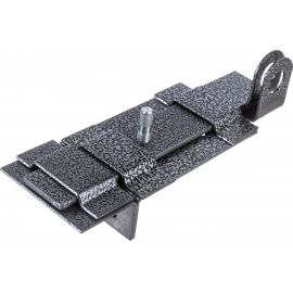 Накладной засов с проушиной Делга (серебро; с плоским ригелем; 180 мм) Д816 