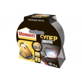 Клеящая лента Момент Супер Лента 10 м на единичном блистере серебряная Б0004702 