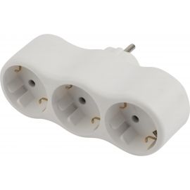 Электрический разветвитель ЭРА SPx-3e-W на 3 розетки с заземлением 16А белый, Б0053479 