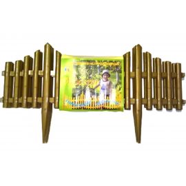 Декоративный заборчик Дачная мозаика Модерн золотой, штакетник 13232 