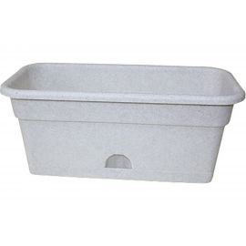 Балконное кашпо с поддоном Darel Plastic 5 01401 ДАР 40х20х17 см, 8 л, мрамор 015166 