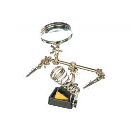 Держатель третья рука с лупой х2.5 ZD-10G REXANT 12-0252 