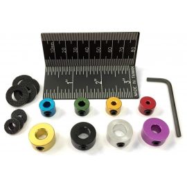 Набор стопорных колец Uniq tool 3; 4; 5; 6; 7; 8; 9; 10 мм, с линейкой UTJC-015 