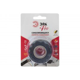 Силиконовая самослипающаяся изолента ЭРА PRO PROSS25, 25 мм х 3 м, черная Б0052254 