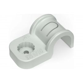 Пластиковая односторонняя крепеж-скоба для прямого монтажа Промрукав атмосферостойкая, серая, в п/э, 10 шт. PR13.0397 