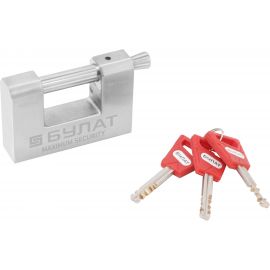 Навесной замок БУЛАТ ВС 3-К80 НС (нержавеющая сталь; 11 мм) 13994 