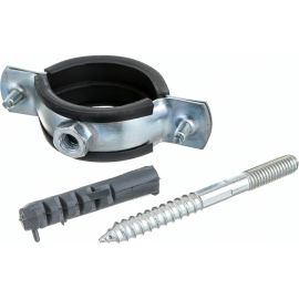 Сантехнический хомут для труб СИБРТЕХ 38-43 (1 1/4""), резин. упл., шпилька+дюбель 481673 