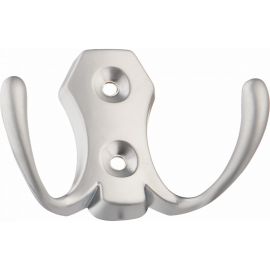 Мебельный крючок KERRON двухрожковый, матовый хром LT 0020 SC 