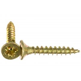 Шуруп для дерева Саморезик 2.5х16 универсальный потай, желтый цинк, Pz-1 1000шт SYZ-2.5х16-1000 