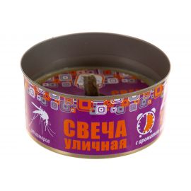 Уличная свеча от КОМАРОВ в жестяной банке, цитронела HELP 80011 