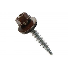 Кровельные саморезы ВИРТУОЗ 5,5х19 мм, RAL 8017, шоколад, 25 шт. 27887 
