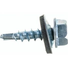 Кровельный саморез с EPDM DINFIX 4.8x19, сверло, цинк, 100 шт. 00-00002082 
