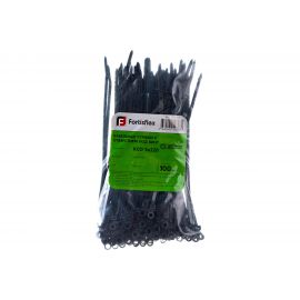 Нейлоновые стяжки FORTISFLEX КСО 5х220 черный 100 шт. 80534 