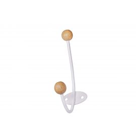 Крючок-вешалка с деревянными шариками Трибатрон КВД-2 белый 4338 