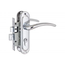 Врезной замок с ручкой Стандарт 132/50 CP хром 4853 