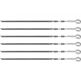 Шампуры GRINDA Barbecue 450мм, 6 шт., угловые, в чехле 427750 