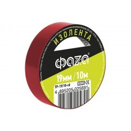 ПВХ-изолента ФАZА 19 мм х 10 м, красная 5025691 