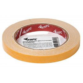 Монтажная клейкая лента на вспененной основе КУРС белая, 12мм х 10м 11782 