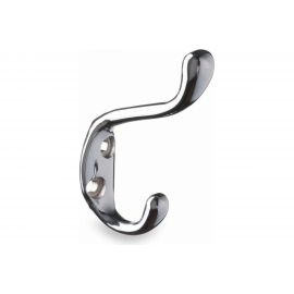 Мебельный крючок JET 586 двухрожковый, алюминий, хром CQ586A.002CP99 