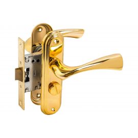 Защелка БУЛАТ ЗЩ1-Д03.05 (Л) НОМОС (золото; левая; с фиксацией) 13959 