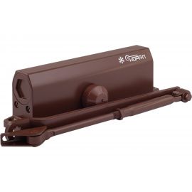 Дверной доводчик НОРА-М 740DA с задержкой закрывания (морозостойкий; от 60 до 110 кг; коричневый) 18412 