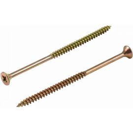 Универсальный саморез КВАДРА 5x80 желтый, потайная голова, цинк, кор. 200 шт. 504080001200 