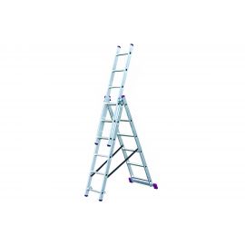 Трехсекционная алюминиевая лестница 3х6 Krause Corda 013361 