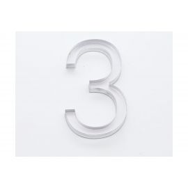 Цифра дверная 3 Brante LOFT 60 мм матовый хром 150182 