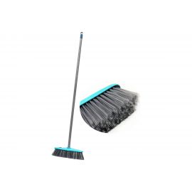 Щетка GoGo ПВХ, цвет голубой, с деревянной серой ручкой, 120 см 60300 BLUE 