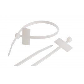 Нейлоновая неоткрывающаяся стяжка NIKOMAX белая, уп-ка 100шт. NMC-CTN100-25-MK-WT-100 