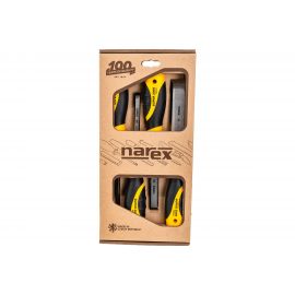 Набор из 4 плоских стамесок с ручкой NAREX SUPER 2009 LINE PROFI 8, 10, 16, 32 мм 860601 
