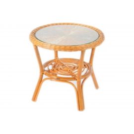 Стол со стеклом Vinotti 02/08A Коньяк 