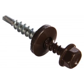 Кровельный саморез Госкреп 4,8х28 RAL 8017 коричневый шоколад 10 шт., подвес 2-0019010 