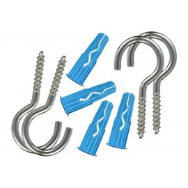 Крюк-шуруп ЕВРОПАРТНЕР Zn d4,1хL60 в компл. c дюбелем MULTI 8x32 4шт. MP 312 17 