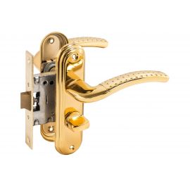 Защелка БУЛАТ ЗЩ1-Д01.05 (П) АЛЬФА (золото; правая; с фиксацией) 13949 