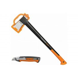 Набор Fiskars: топор Х25, строительный нож CarbonMax 1057915 